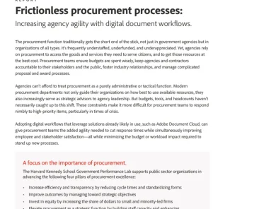 Frictionless procurement processes – Increasing agency agility with digital document workflows