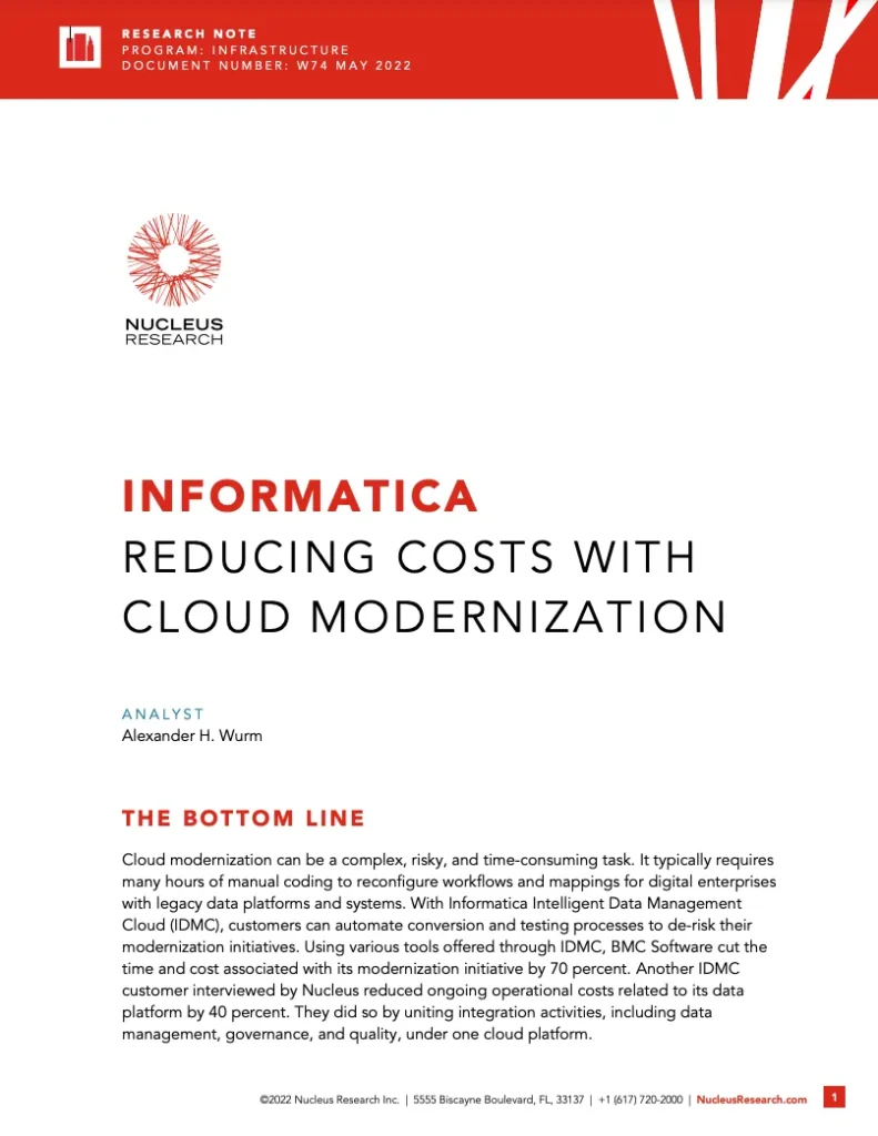 Reduce the Costs and Risks of Cloud Modernization