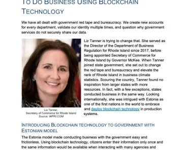 Blockchain: The new way of doing business in Rhode Island