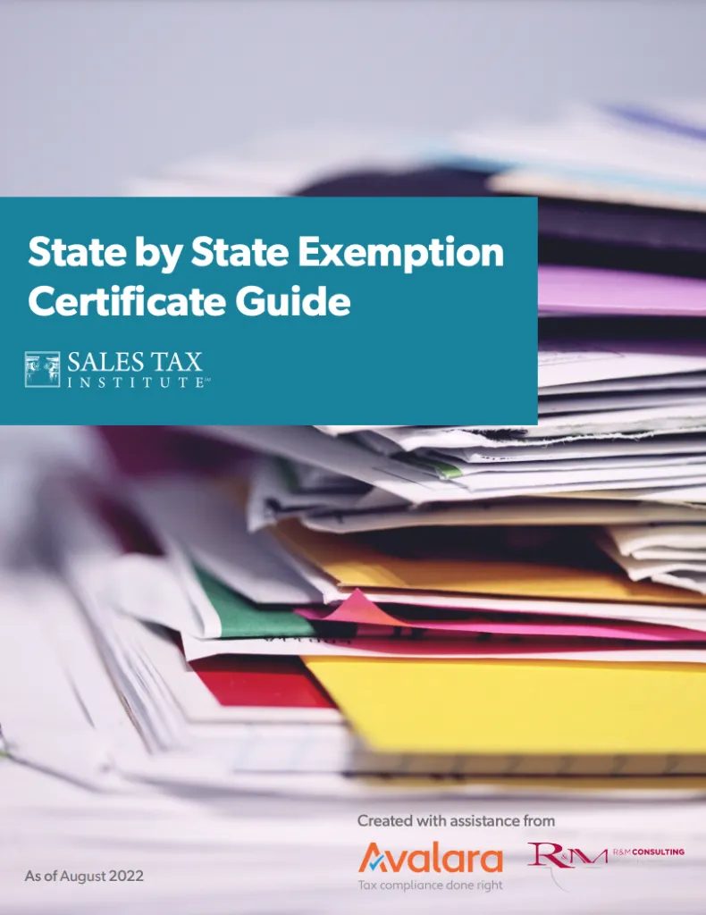 State by State Exemption Certificate Guide