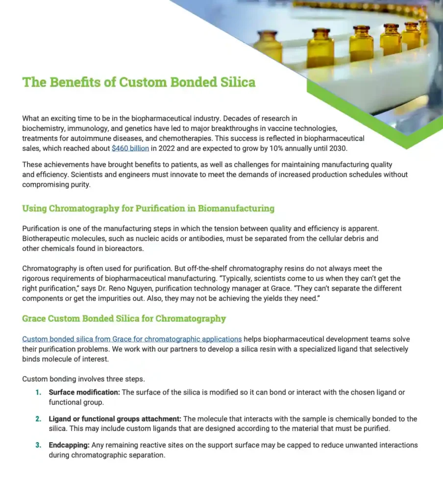 The Benefits of Custom Bonded Silica