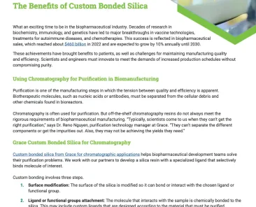 The Benefits of Custom Bonded Silica