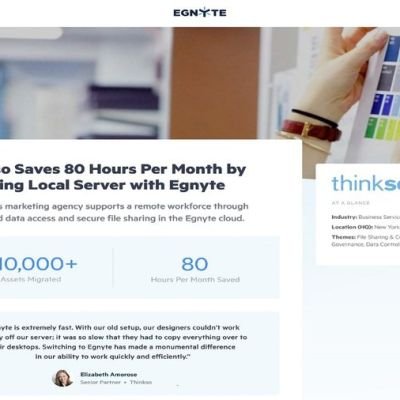 Thinkso Saves 80 Hours Per Month by Replacing Local Server with Egnyte