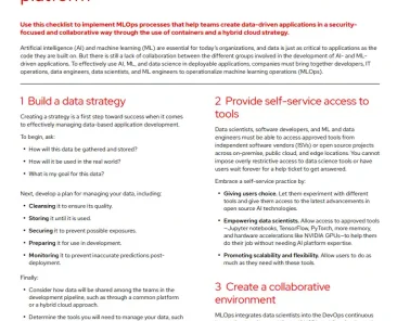 Top 5 considerations for your AI/ML platform