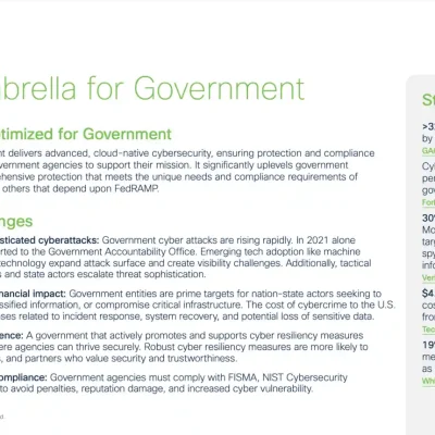 Cisco Umbrella for Government At-A-Glance