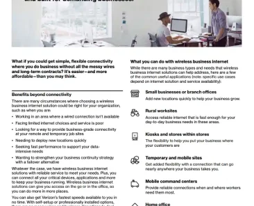 Wireless business internet