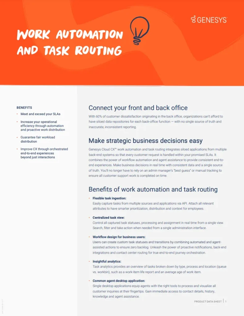 WORK AUTOMATION AND TASK ROUTING